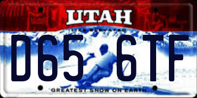 UT license plate D656TF