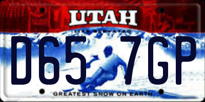 UT license plate D657GP