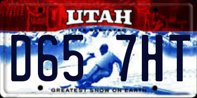 UT license plate D657HT