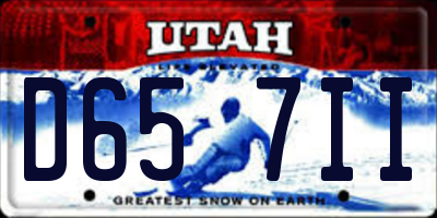 UT license plate D657II
