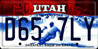 UT license plate D657LY