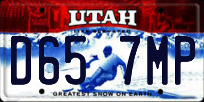 UT license plate D657MP