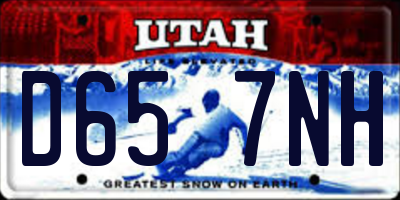 UT license plate D657NH