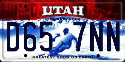 UT license plate D657NN