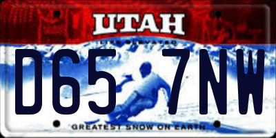 UT license plate D657NW