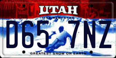 UT license plate D657NZ