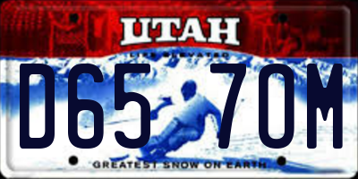 UT license plate D657OM