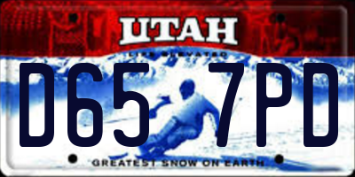 UT license plate D657PD