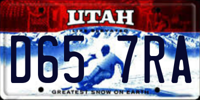 UT license plate D657RA