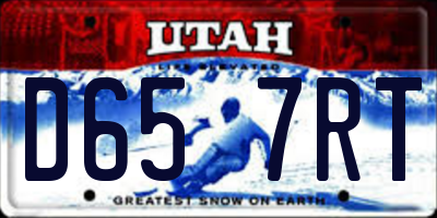 UT license plate D657RT
