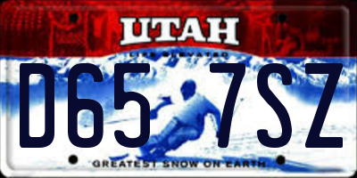 UT license plate D657SZ