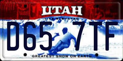 UT license plate D657TF