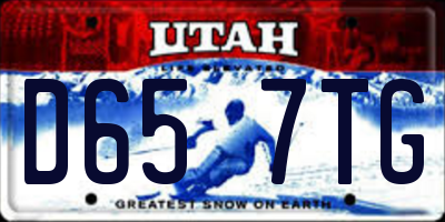 UT license plate D657TG