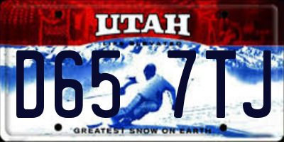 UT license plate D657TJ