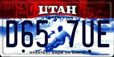 UT license plate D657UE
