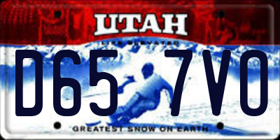 UT license plate D657VO