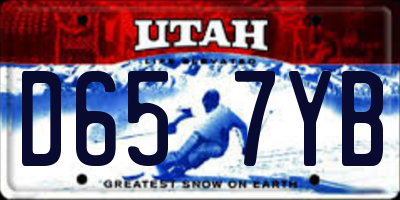 UT license plate D657YB