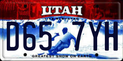 UT license plate D657YH