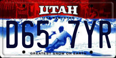 UT license plate D657YR