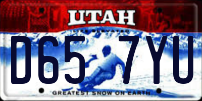 UT license plate D657YU