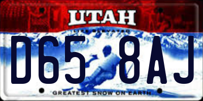 UT license plate D658AJ