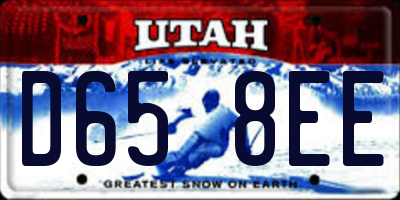 UT license plate D658EE