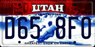 UT license plate D658FO