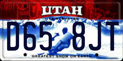 UT license plate D658JT
