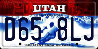 UT license plate D658LJ