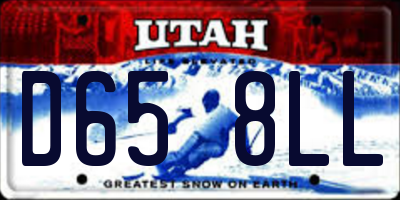 UT license plate D658LL