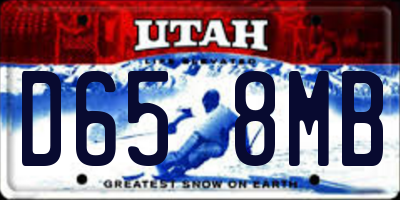 UT license plate D658MB