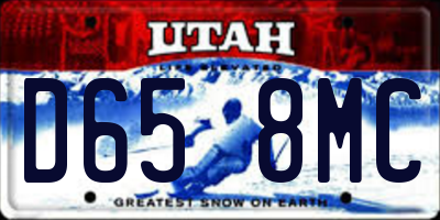 UT license plate D658MC