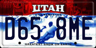 UT license plate D658ME