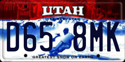 UT license plate D658MK