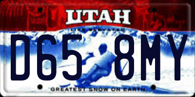UT license plate D658MY