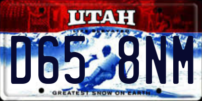 UT license plate D658NM