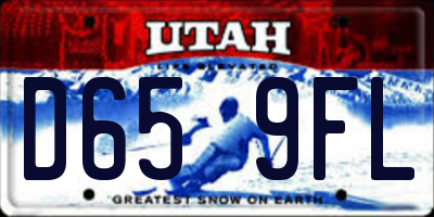 UT license plate D659FL