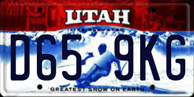 UT license plate D659KG