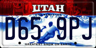 UT license plate D659PJ