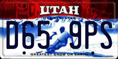 UT license plate D659PS