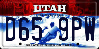 UT license plate D659PW