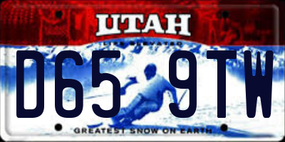 UT license plate D659TW