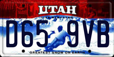 UT license plate D659VB