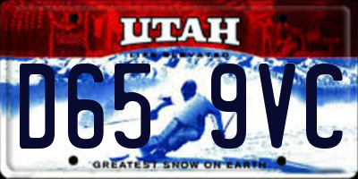 UT license plate D659VC