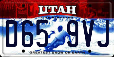 UT license plate D659VJ