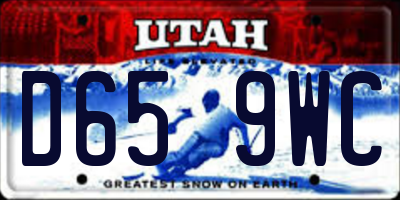 UT license plate D659WC