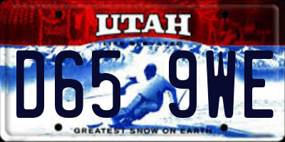 UT license plate D659WE