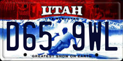 UT license plate D659WL