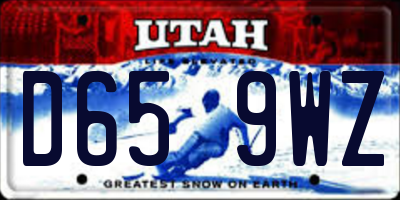 UT license plate D659WZ