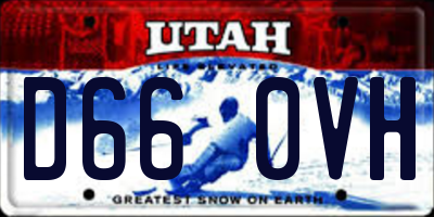 UT license plate D660VH